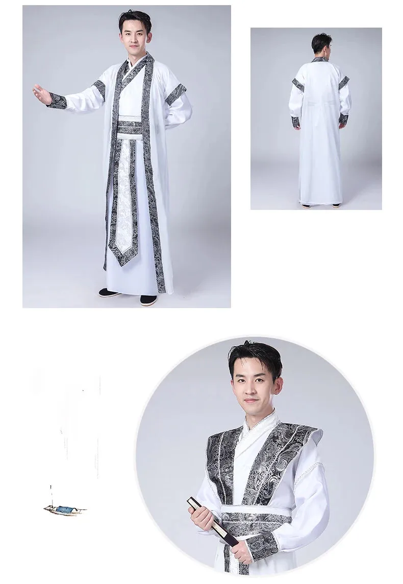 Men's Traditional Chinese Hanfu Dress New Year Performance Costume Han Dynasty Cosplay Robes