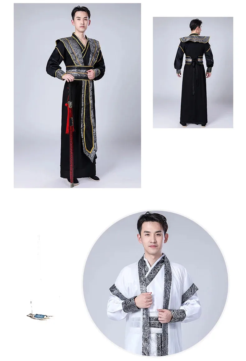Men's Traditional Chinese Hanfu Dress New Year Performance Costume Han Dynasty Cosplay Robes