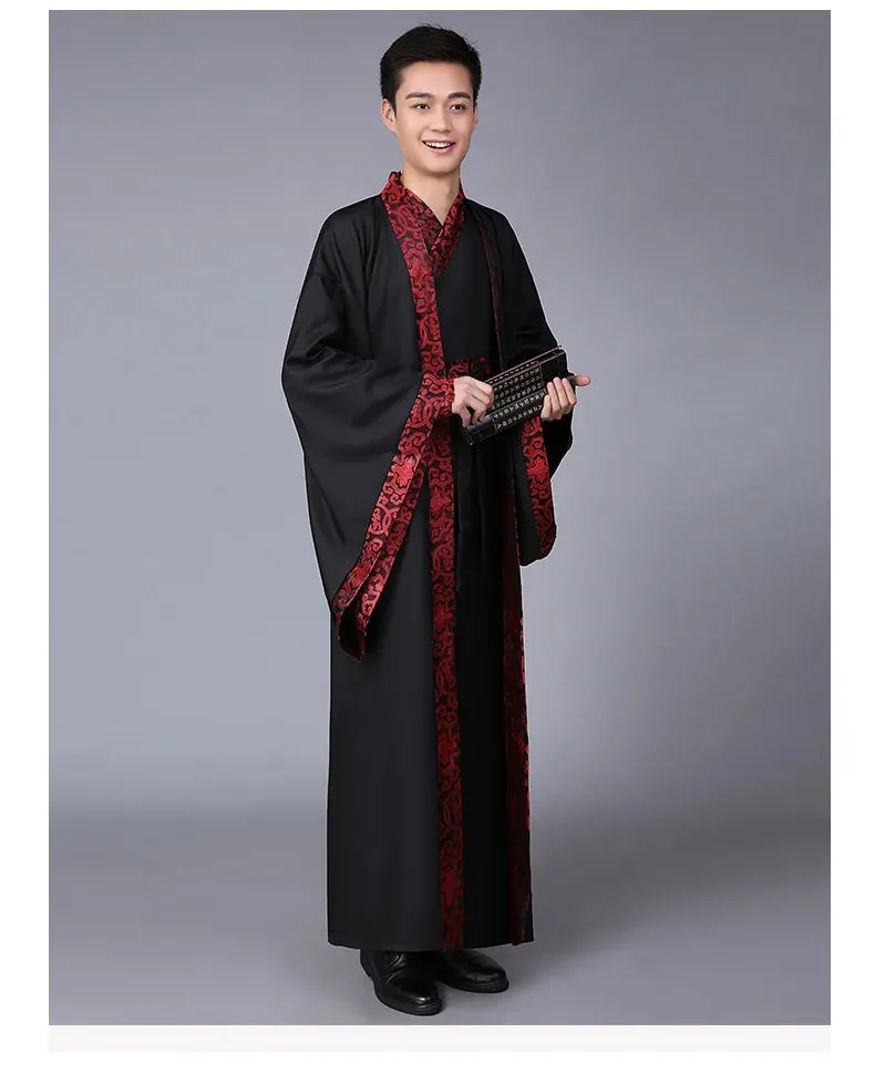 Men's Traditional Chinese Hanfu Dress New Year Performance Costume Han Dynasty Cosplay Robes