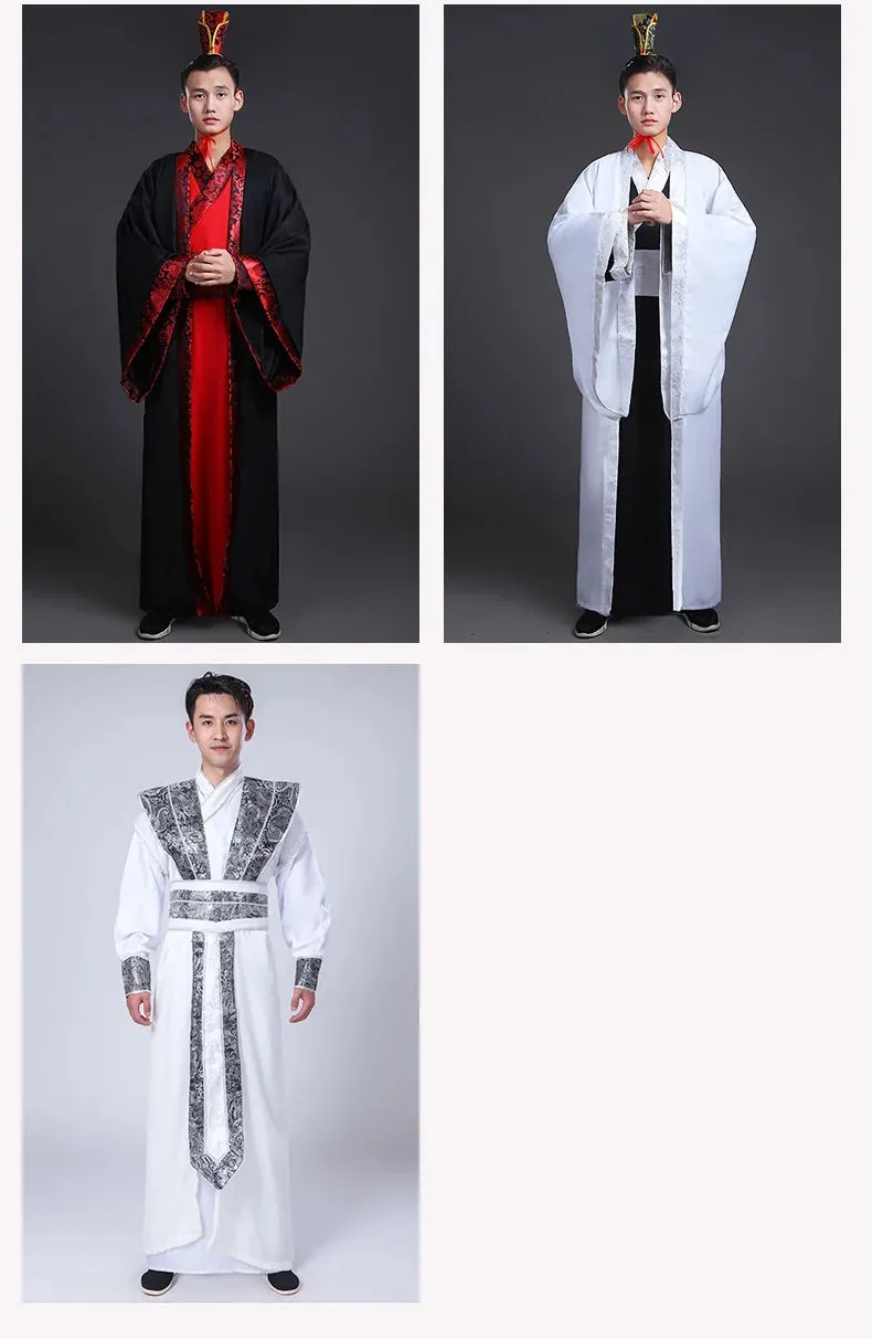 Men's Traditional Chinese Hanfu Dress New Year Performance Costume Han Dynasty Cosplay Robes