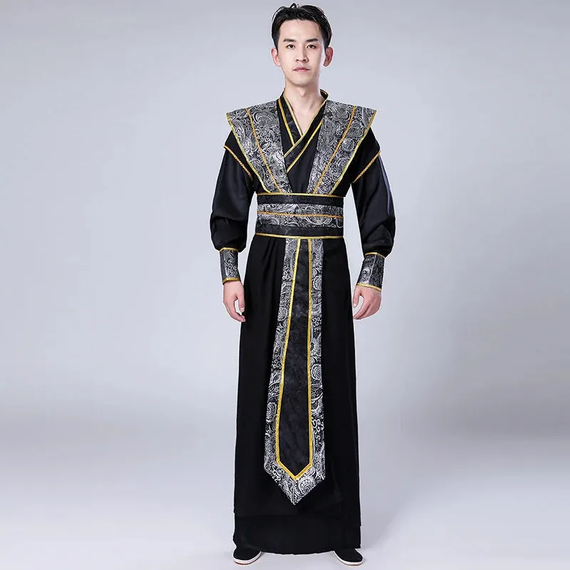 Men's Traditional Chinese Hanfu Dress New Year Performance Costume Han Dynasty Cosplay Robes