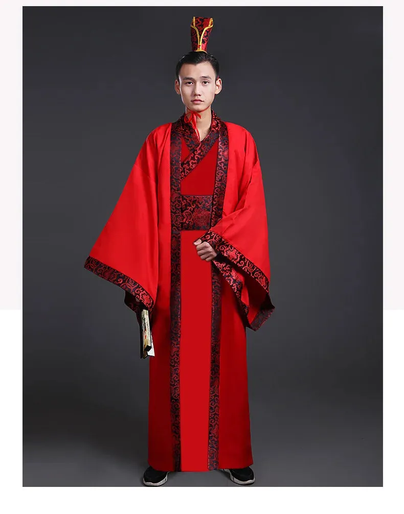 Men's Traditional Chinese Hanfu Dress New Year Performance Costume Han Dynasty Cosplay Robes