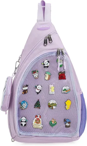 Mens Womens Oxford Ita Bag Pin Display Chest Pack Single Shoulder Bag Sport Backpack Packs Hiking Daypack