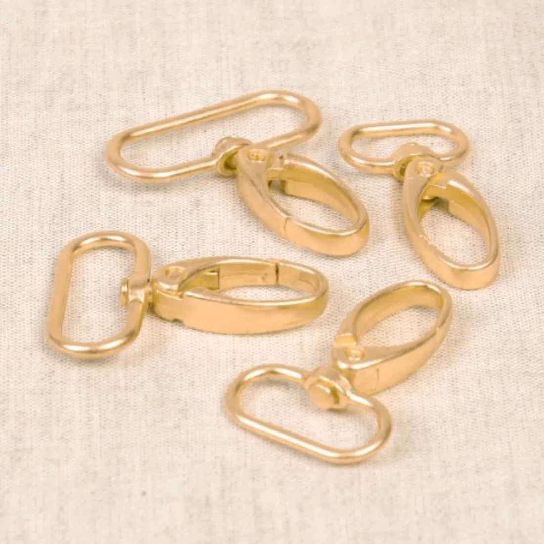 Metal snap hook buckle - 40 mm - Gold