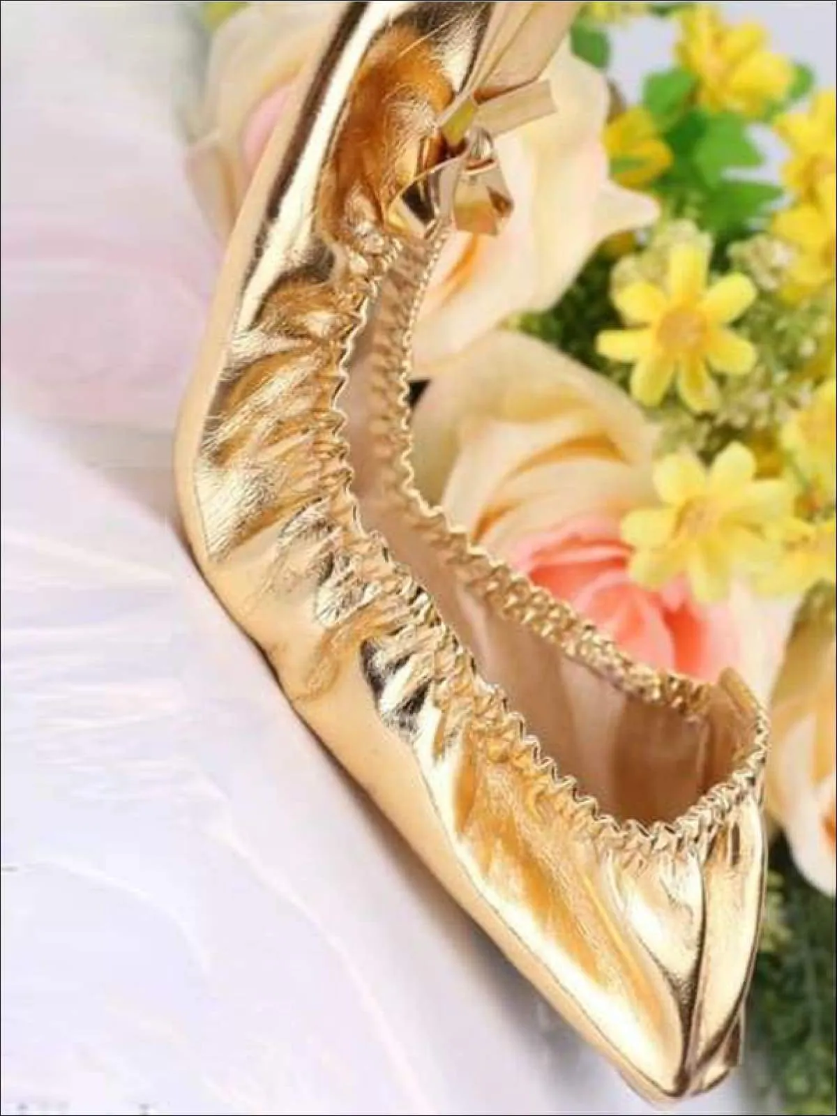 Metallic Gold Belly Dance Genie Costume Shoes By Liv and Mia