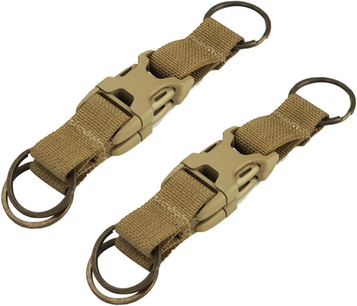 Mikinona Outdoor Multi Functional Three Ring Buckle Keychain for Hiking Camping and Mountaineering Durable Wear