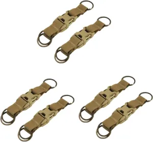 Mikinona Outdoor Multi Functional Three Ring Buckle Keychain for Hiking Camping and Mountaineering Durable Wear