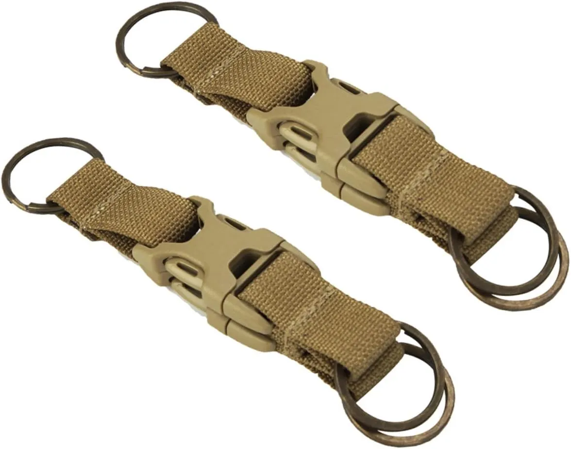 Mikinona Outdoor Multi Functional Three Ring Buckle Keychain for Hiking Camping and Mountaineering Durable Wear