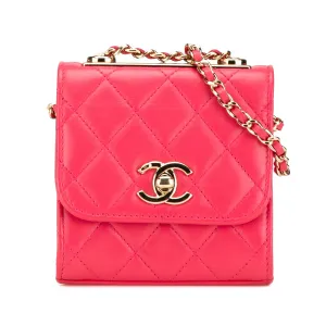 Mini Lambskin Trendy CC Clutch With Chain