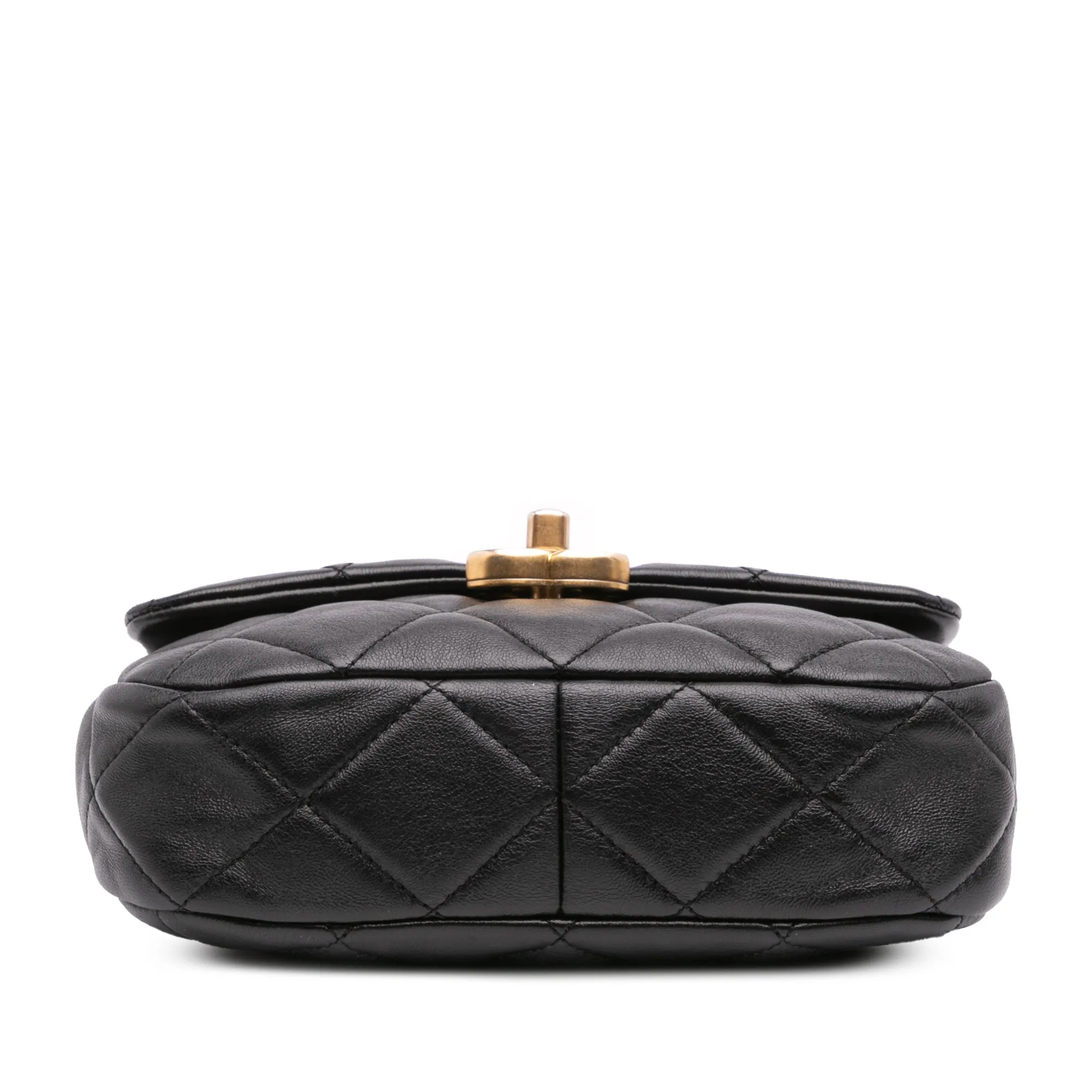 Mini Quilted Lambskin Lacquered Chain Flap