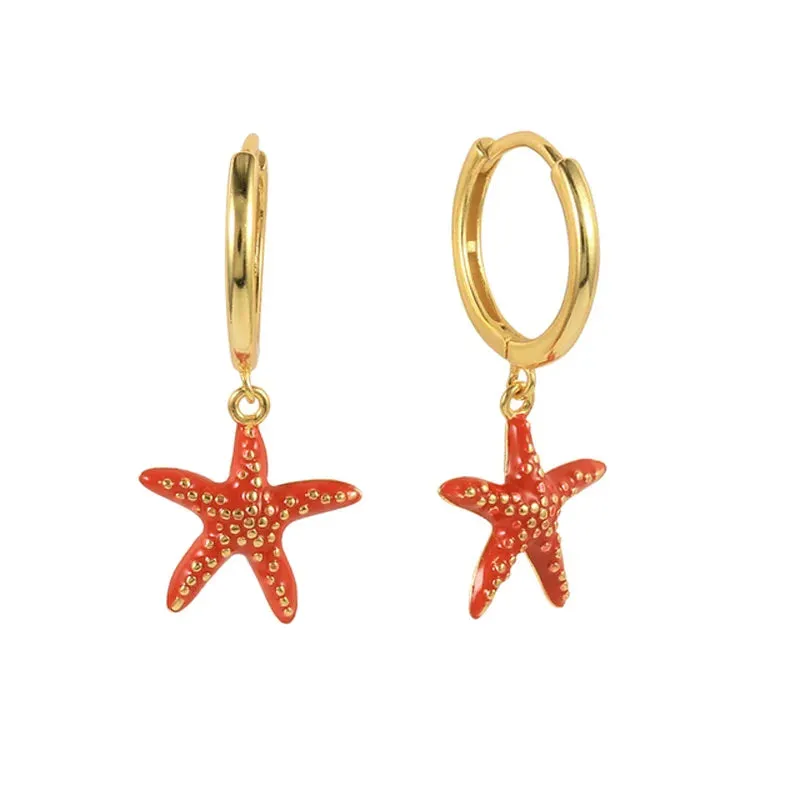 Mini Red Flamenco Dance Shoe Dangle Earrings
