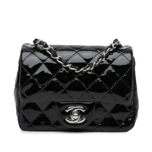 Mini Square Classic Patent Single Flap