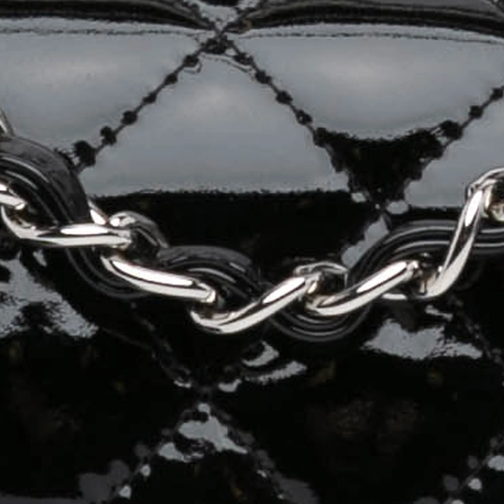 Mini Square Classic Patent Single Flap
