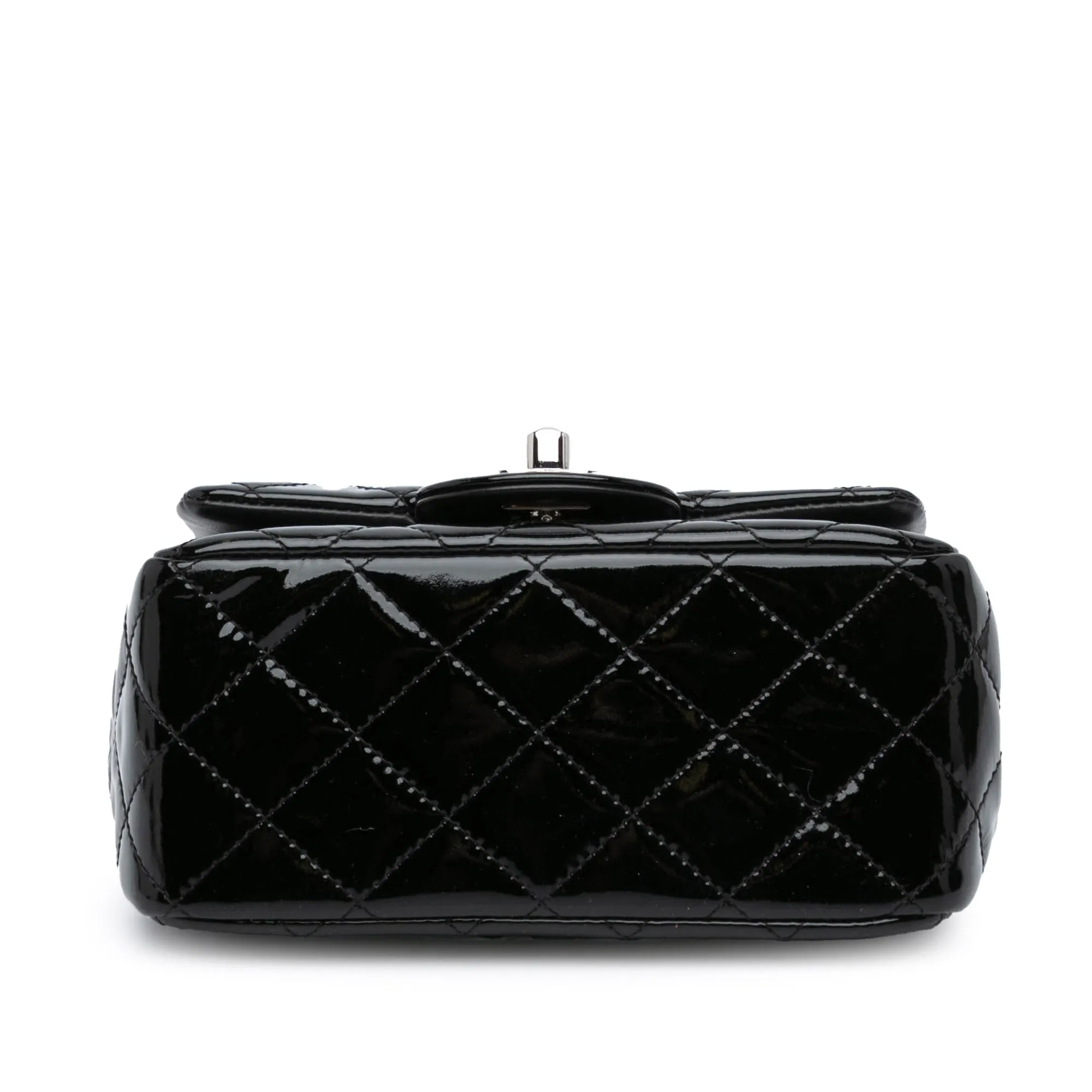 Mini Square Classic Patent Single Flap