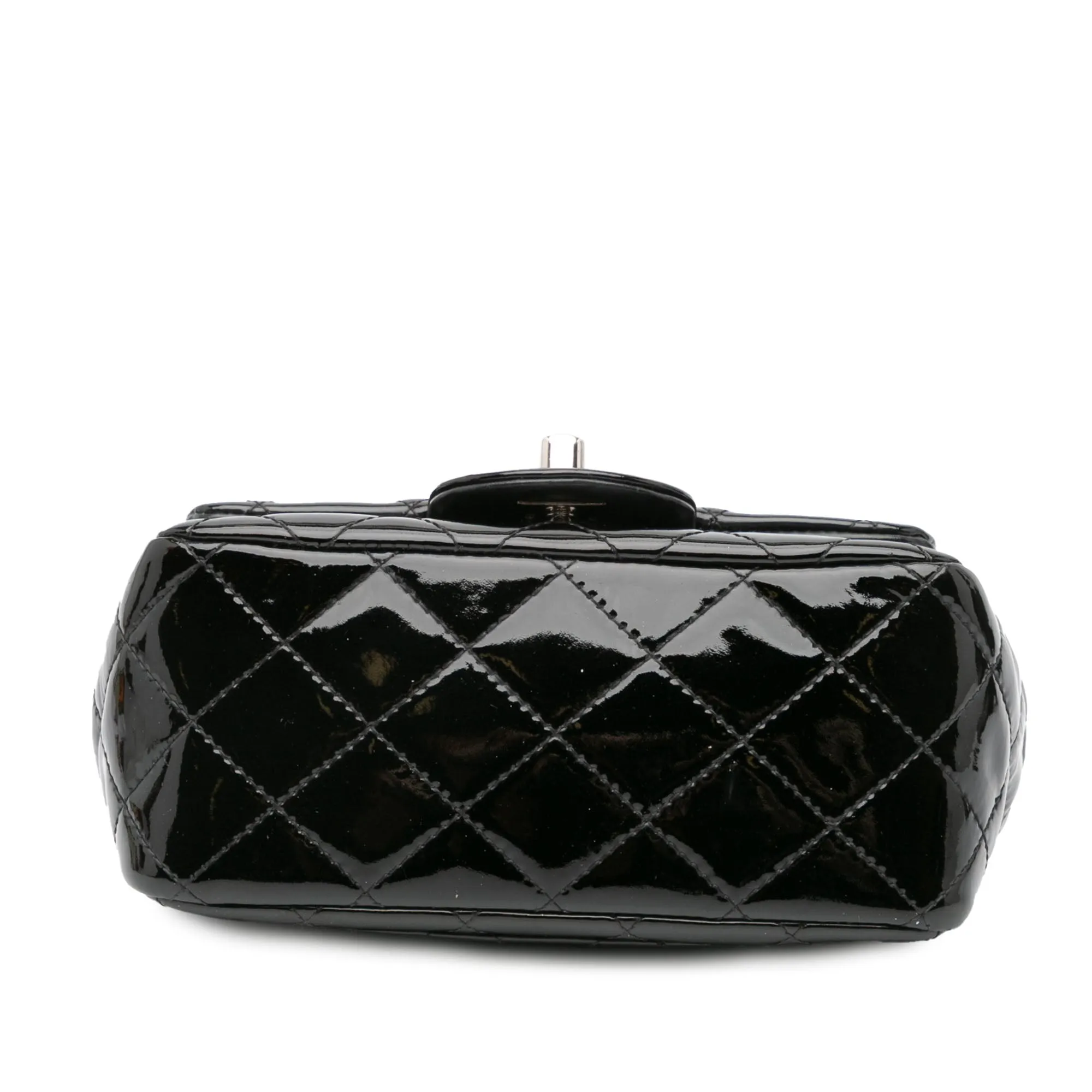 Mini Square Classic Patent Single Flap