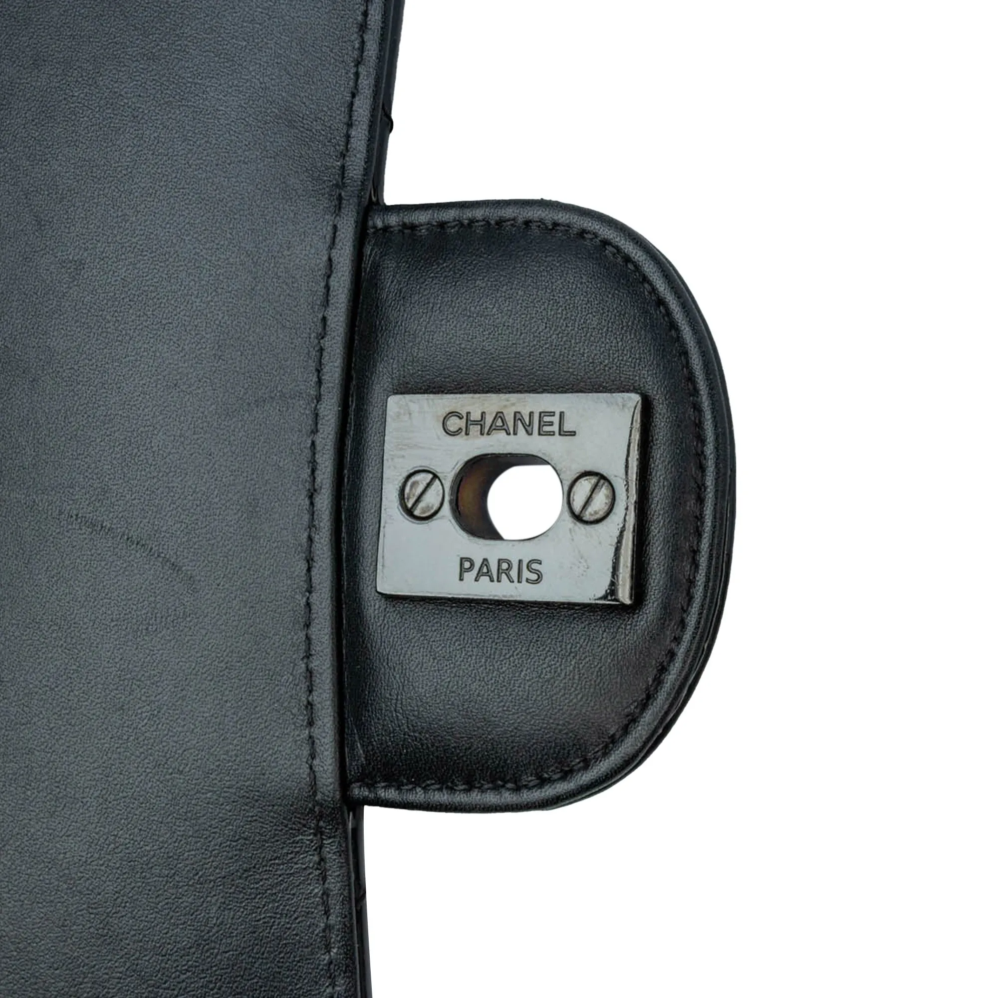 Mini Square Classic Patent So Black Single Flap