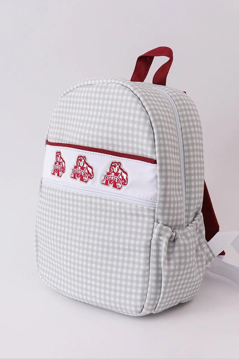 Mississippi state bulldogs embroidery boy schoolbag