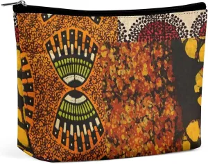 Mixed African Graphic Print Multi Functional Large Space Portable Makeup Bag