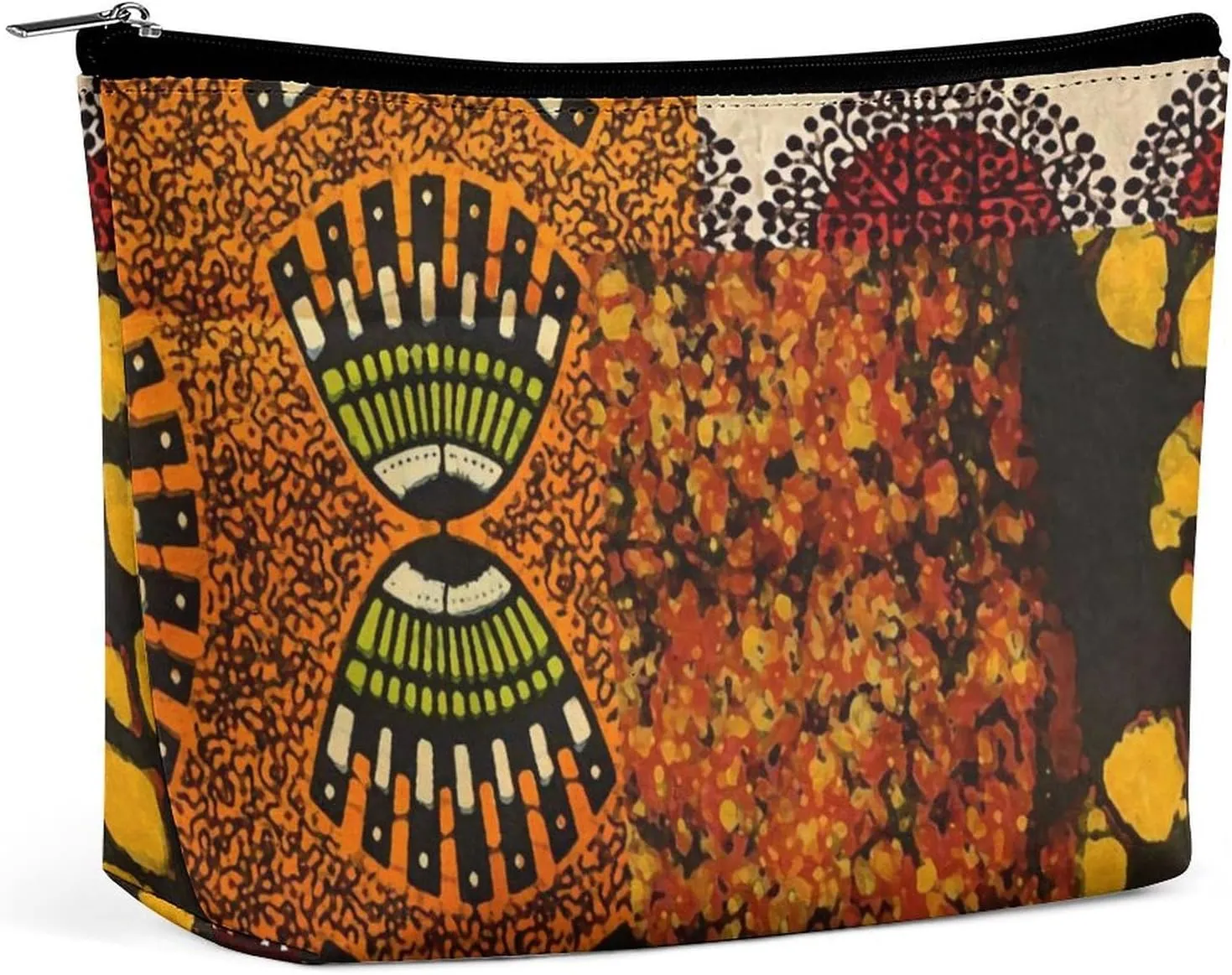 Mixed African Graphic Print Multi Functional Large Space Portable Makeup Bag