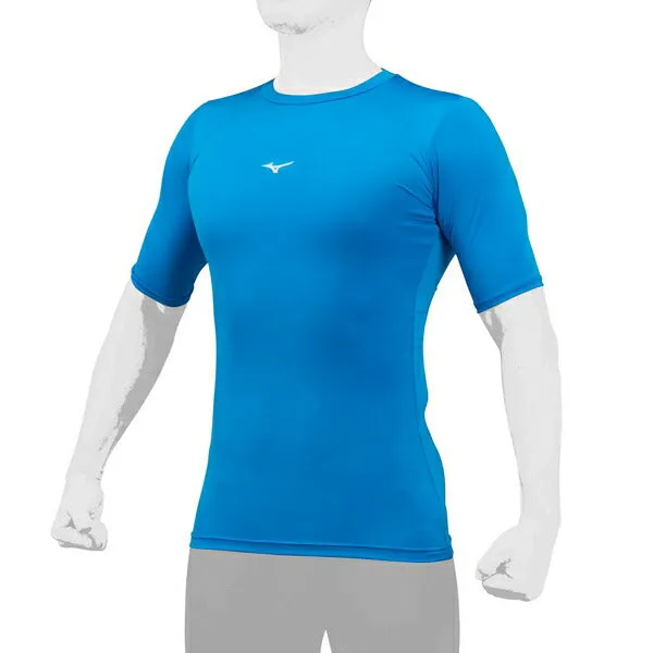 MIZUNO Baseball Undershirt Short Sleeve Top Low Neck Inner Wear Softball 12JABC31