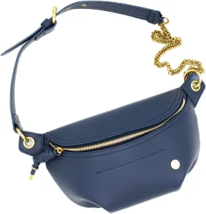 Modern Chic Belt Bag for Women - Catherine Vegan Leather Belt Bag, Crossbody Bag with Chain Strap and Interior Pocket