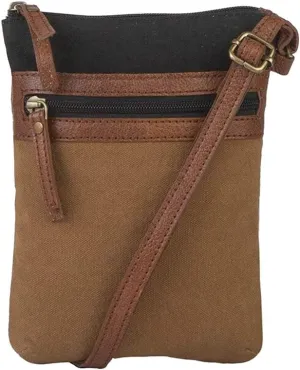 Mona B. Recycled Upcycled Canvas Isla and Ava with Vegan Leather Trim MD-5701 (Ava Black-Crossbody)