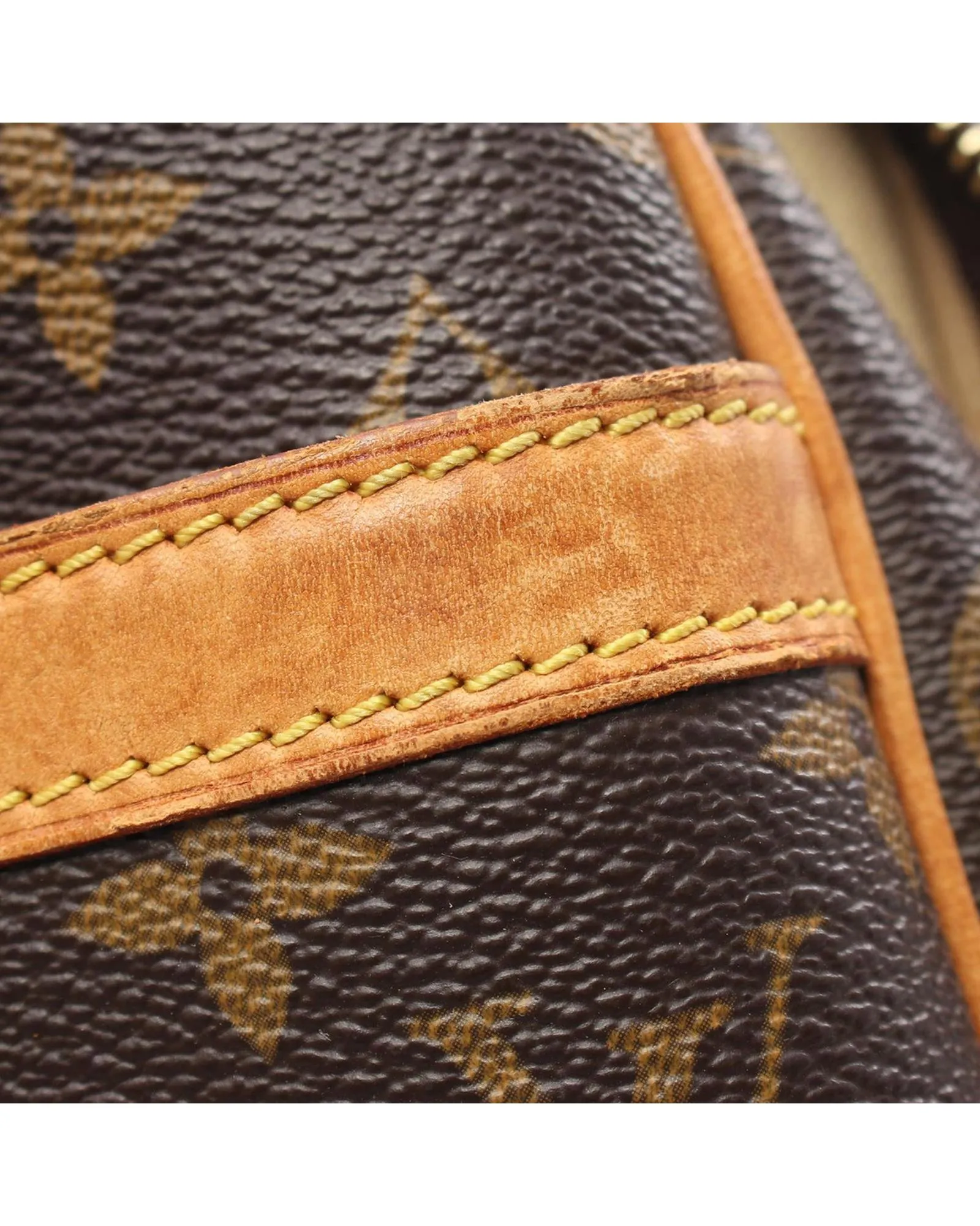 Monogram Canvas Reporter Bag with Leather Trim and Adjustable Strap