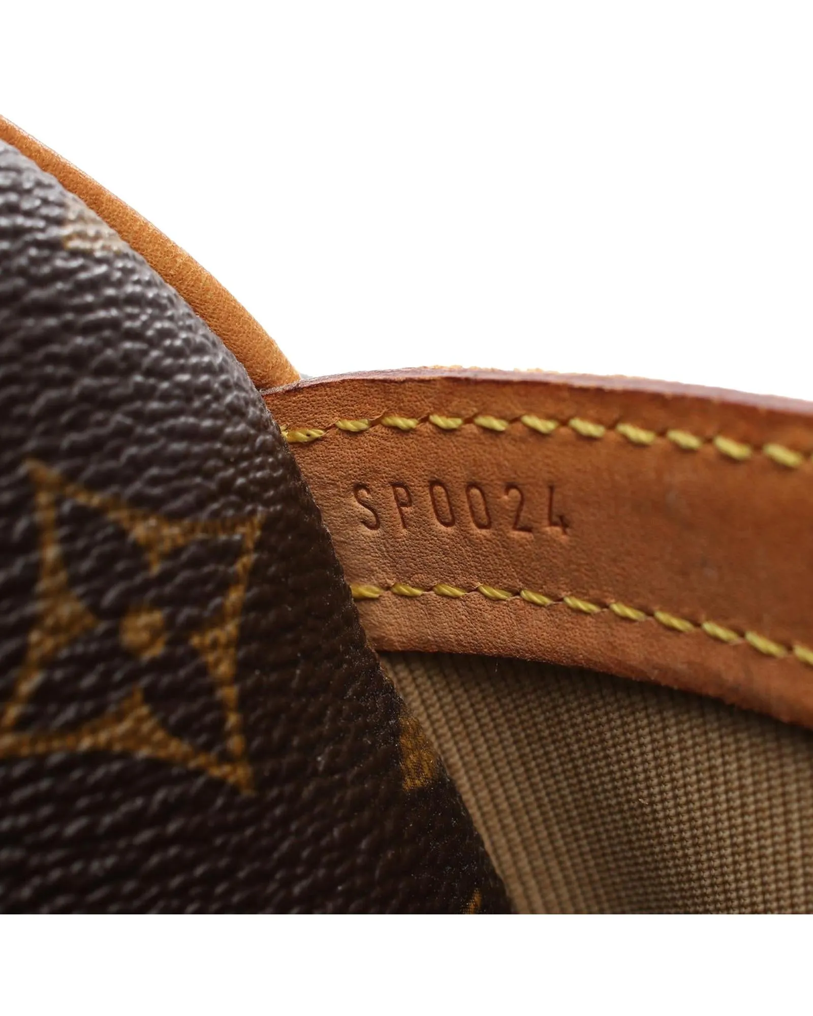 Monogram Canvas Reporter Bag with Leather Trim and Adjustable Strap