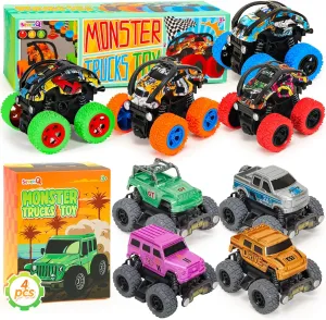 Monster Truck Toys 8 Pcs, Race Cars Party Favors Classroom Prizes Pinata Goodie Bag Stuffers Birthday Gifts