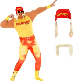 Morph Hulk Hogan Costume, Hulk Hogan Costume Adult, WWE Hulk Hogan Costume