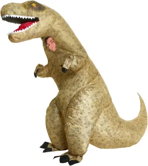 Morph Jurassic Inflatable Dinosaur T-Rex Fancy Dress Costume Unisex - One size fits most