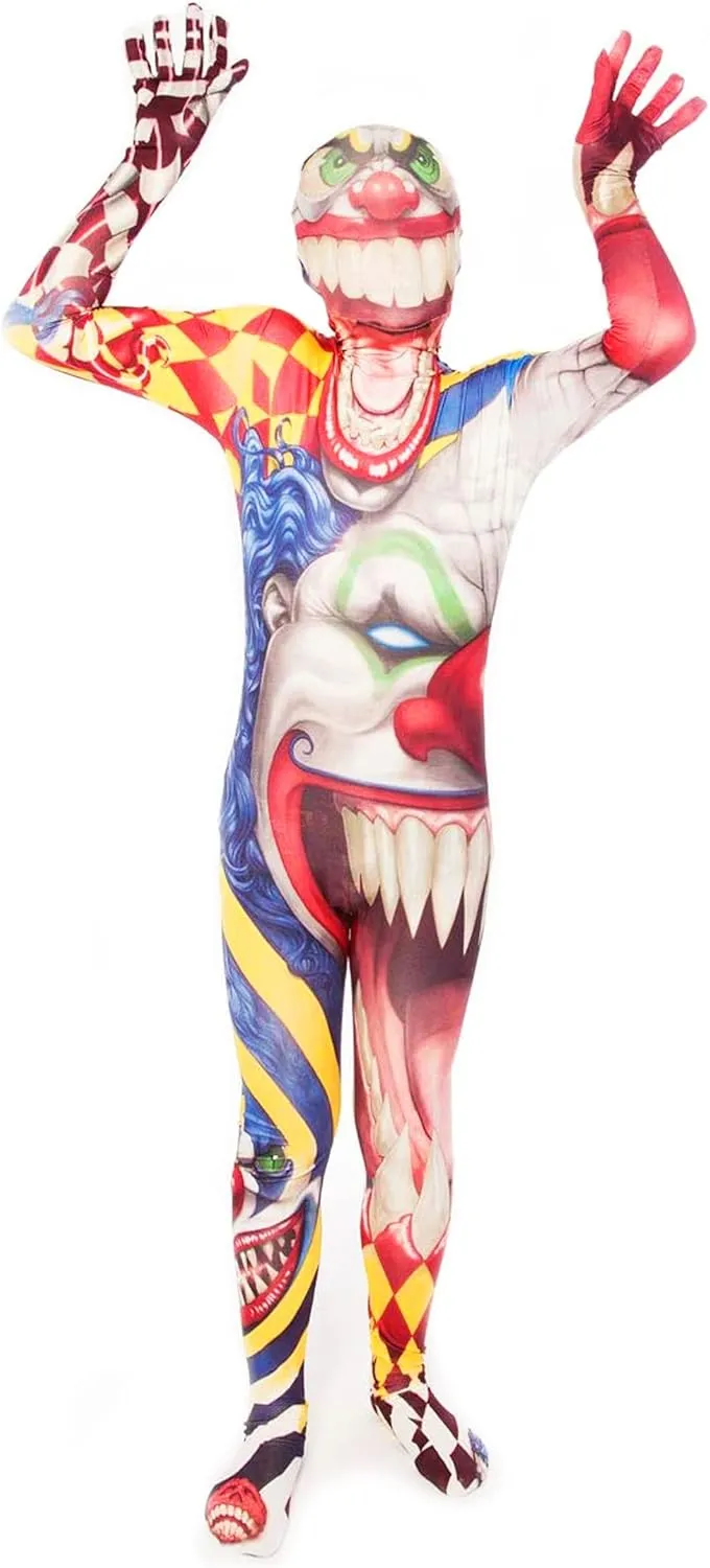 Morphsuits Clown Costume for Kids, Killer Clown Halloween Outfit for Boys, Fun Circus Dress-Up