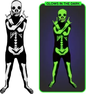 Morphsuits Skeleton Costume for Boys, Skeleton Costume Kids, Kids Skeleton Costume, Scary Halloween Costumes for Boys, Kids Skeleton Costume, Glow in the Dark Costumes
