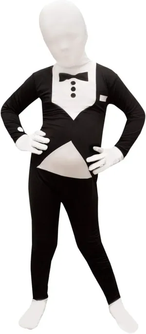 Morphsuits Tuxedo Kids Black Morph Suit, Boys Black Morph Suit, Kids Black Bodysuit Costume, Zentai Suit Scary Costumes Kids