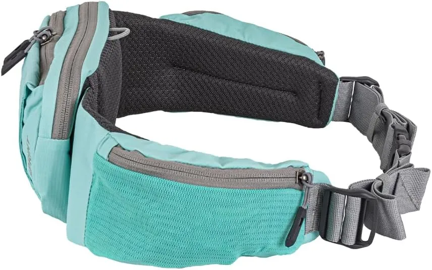 Mountainsmith Sprint Lumbar Waist Fanny Hip Pack, Running, Hiking, Travel, Dog-Walking, Outdoor Activities with 4 Zippered Pockets, Cascade Teal