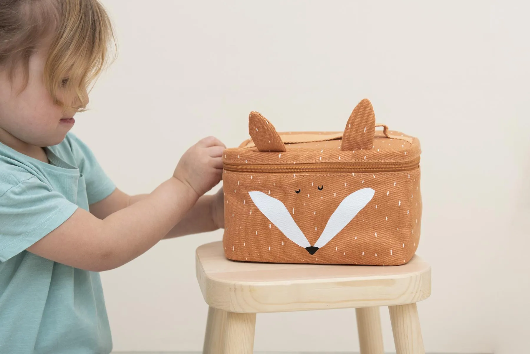 Mr. Fox Insulated Lunch Bag by Trixie - 20 x 14 x 14 cm, 100% Cotton