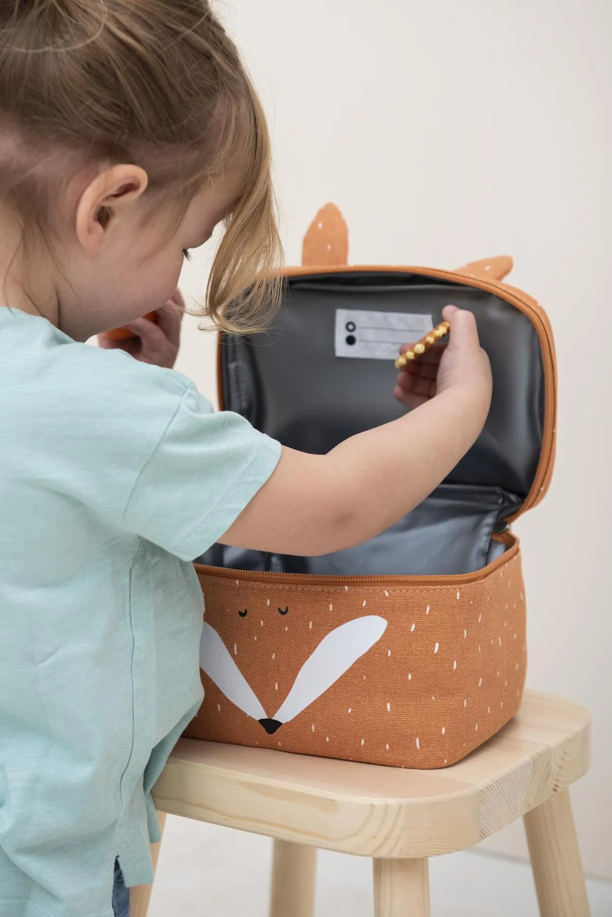 Mr. Fox Insulated Lunch Bag by Trixie - 20 x 14 x 14 cm, 100% Cotton