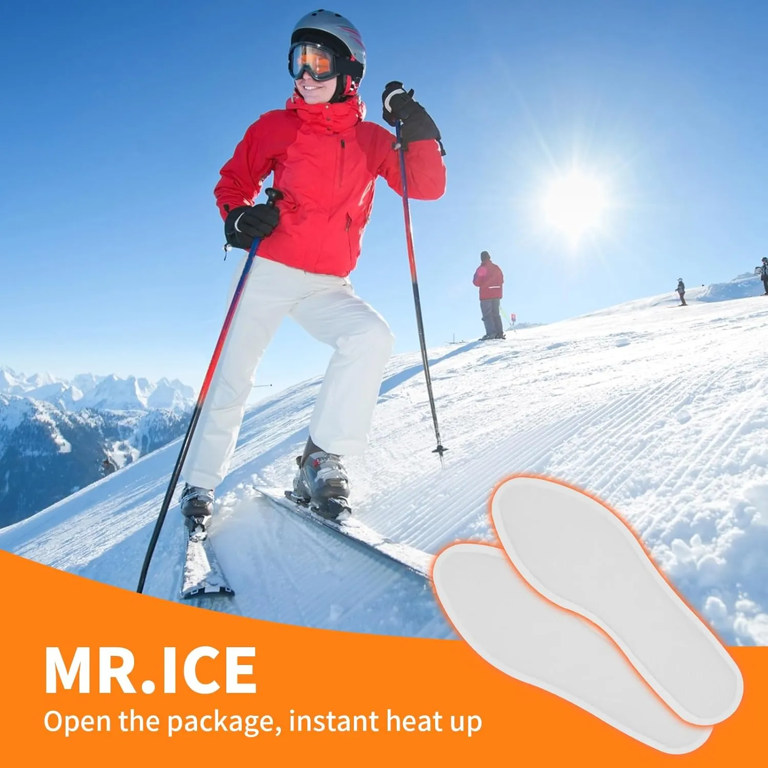 MR.ICE Toe & Insole Feet Warmers - Disposable, Air Activated, Long Lasting Hot Warmers