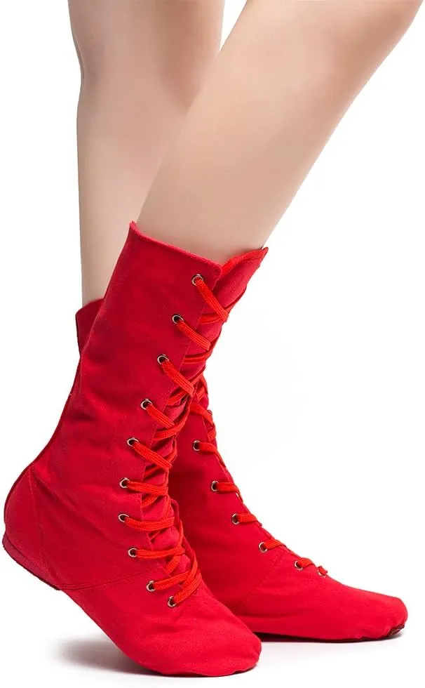 MSMAX Adult Dance Boots High Top Ballet Jazz Dancing Sneakers