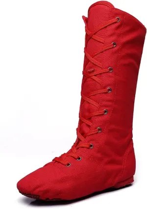 MSMAX Adult Dance Boots High Top Ballet Jazz Dancing Sneakers