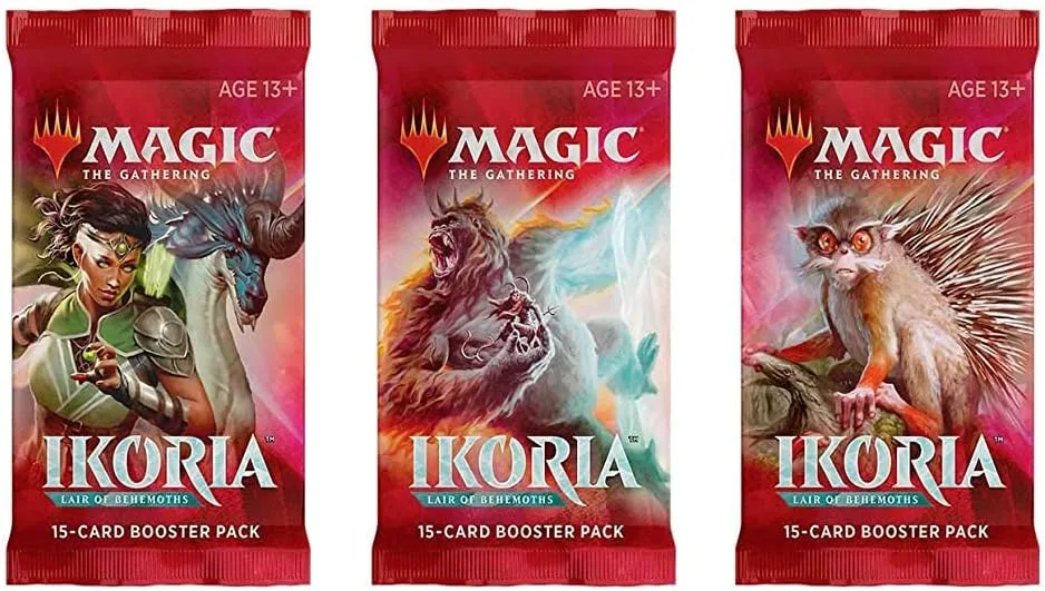 MTG Ikoria: Lair of Behemoths - 3 Booster Packs Draft Lot Bundle