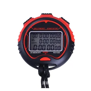 Multi-Functional Electronic Stopwatch Waterproof 3 Rows 30 Channels Memory Sports Students Teachers Coaches Sports Training Table