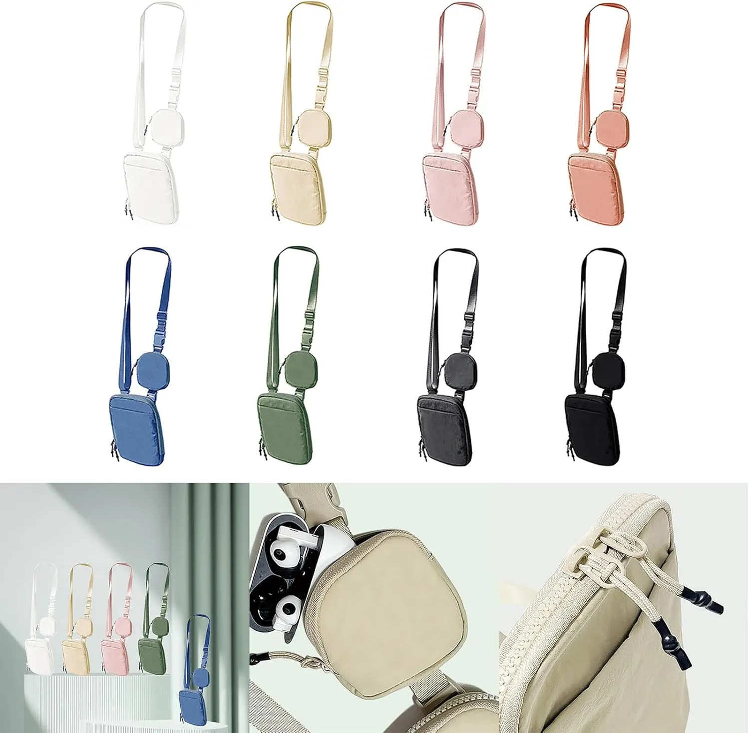 Multi functional Unisex Crossbody Bag with Adjustable Straps Suitable for Running Indoor and Outdoor Use