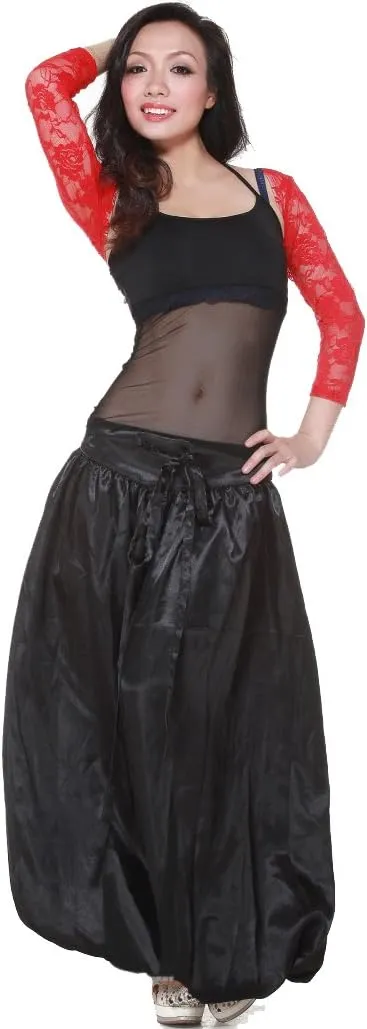 MUNAFIE Celebration of Spirit Palazzo Pant Metallic Praise Dance Pants Belly Dance Arab Carnival Satin Pants