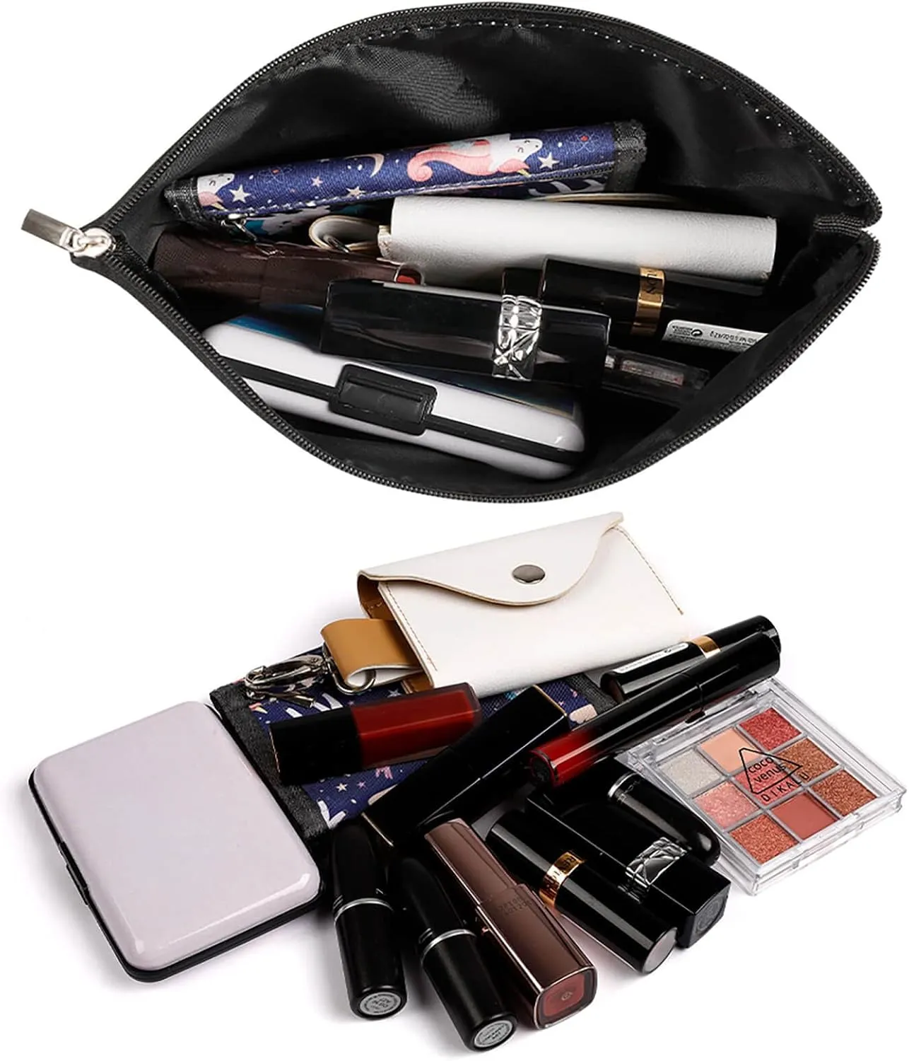 Music And Fun Pink Design Multi Functional Large Space Portable Makeup Bag