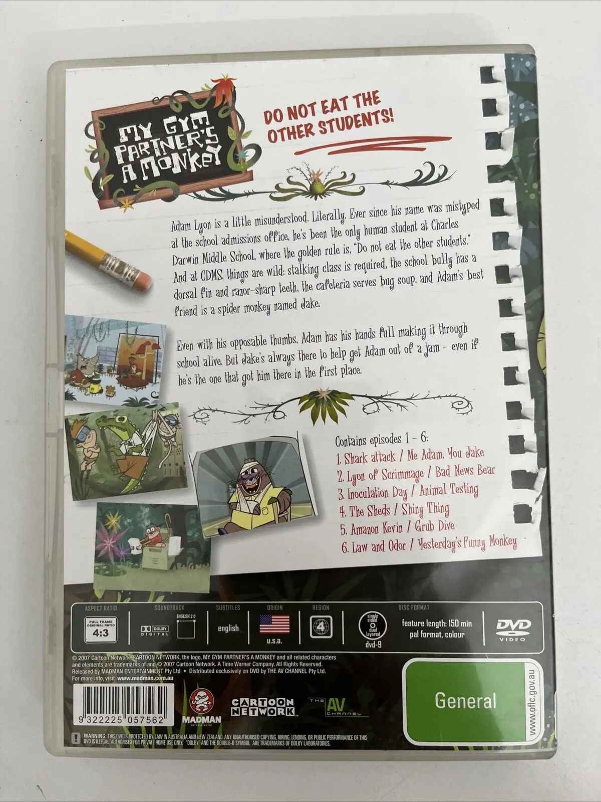 My Gym Partner's a Monkey - King of the Jungle (DVD, 2005) Region 4 NEW