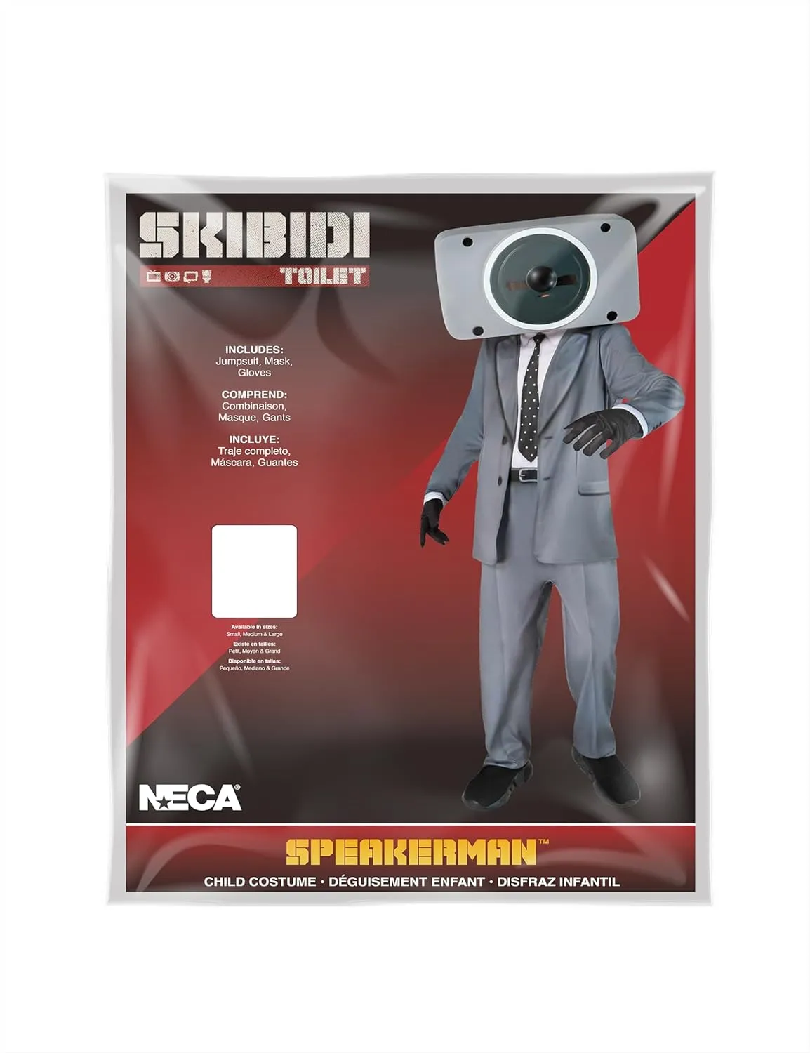 NECA Child's Skibidi Toilet Speakerman Costume
