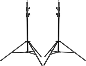 NEEWER PRO 9feet/260cm Spring Loaded Heavy Duty Photography Photo Studio Light Stands with 1/4" Screw & 5/8 Stud for Video, Portrait and Photography Lighting (2 Packs)