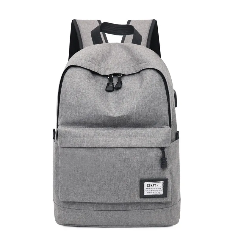 New Backpack Trendy Men Backpack Casual Canvas Minimalism Korean Backpack Large Capacity Middle School Student Schoolbag Wholesale