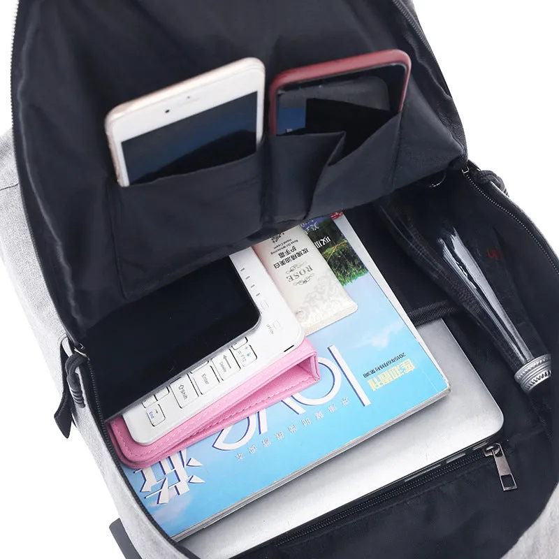 New Backpack Trendy Men Backpack Casual Canvas Minimalism Korean Backpack Large Capacity Middle School Student Schoolbag Wholesale